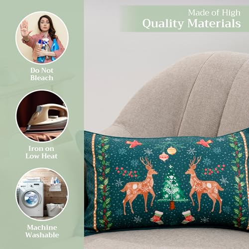 12 x 20 inch Pack of 1 Cotton Throw Pillow Cover - Maison d' Hermine, Hygge Christmas 081