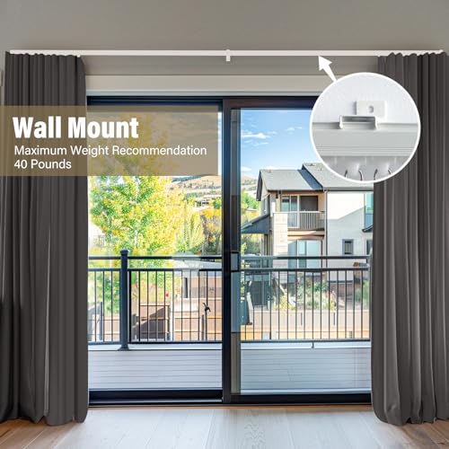 Heavy Duty Ceiling Curtain Track Set - Wall or Ceiling Mount Room Divider