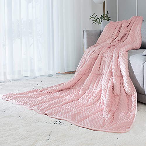Reversible Velvet Weighted Blanket for All Seasons, 5 lbs, 36" x 48"