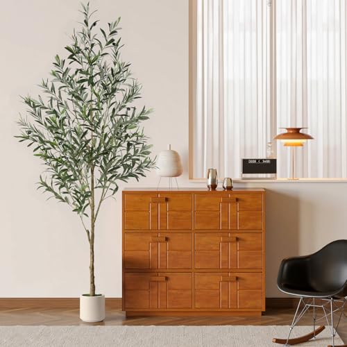 6FT Faux Olive Tree with Fruits - Lifelike Indoor Home Decor