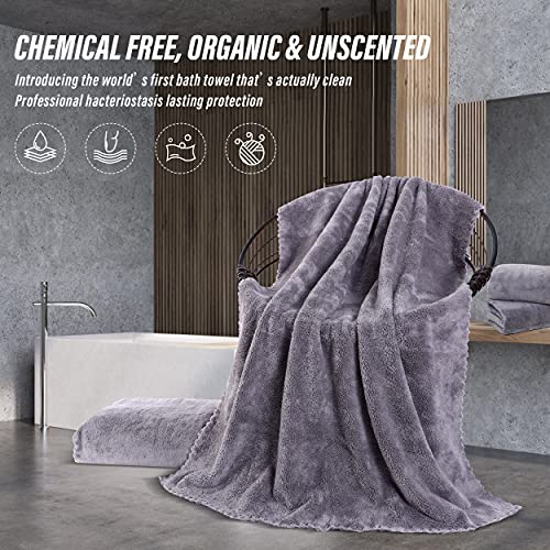 MOONQUEEN Microfiber Bath Towel Set, 2 Pack - Quick Dry & Absorbent