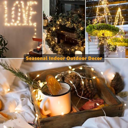 HOBAYS 6-Pack Battery Operated LED Fairy Lights 7ft Warm White