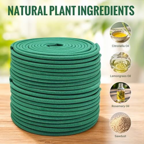 Citronella Incense Coils with Holders - 48 Pack for Outdoor & Indoor Use