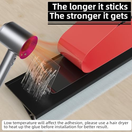 39-Inch Under Door Draft Stopper with Brush - Weather Stripping Door Sweep