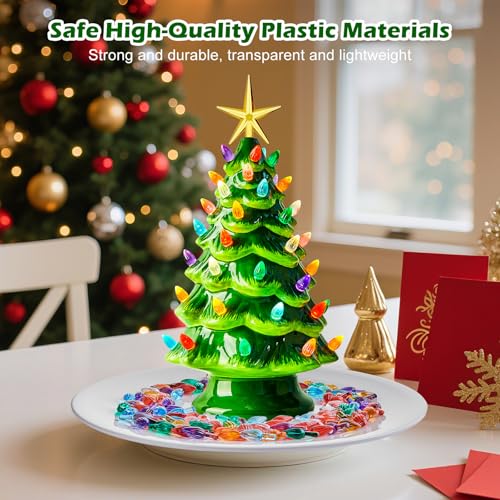 Ceramic Christmas Tree Replacement Bulbs & Stars - 108 Pc Medium Twist Set