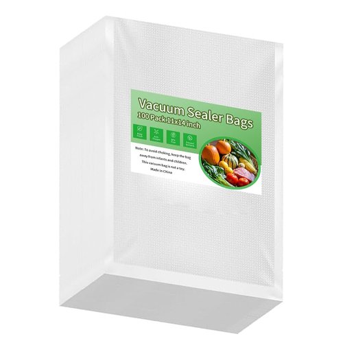 Premium Vacuum Sealer Bags 100 Quart 11" x 14", Pre-cut food saver bags, BPA Free & Heavy Duty Vacuum Freezer Bags. Commercial Grade, Sous Vide, Seal a Meal