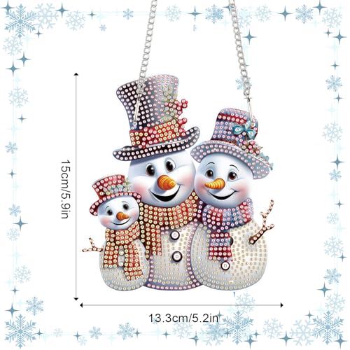 AiYuanzsh Christmas Snowman 5D Diamond Painting Ornament Kids & Adults DIY Craft