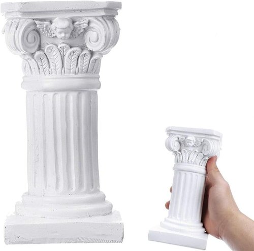 Etiger Roman Pillar | Greek Column Resin Statue - Elegant Centerpiece for Home & Garden Decoration (White)