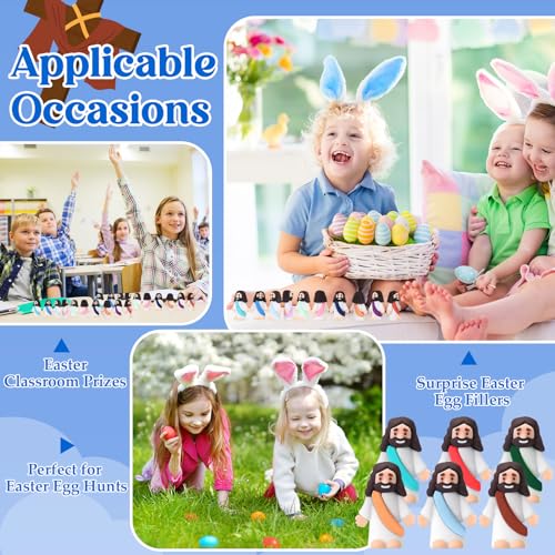 25 Pcs Mini Rubber Jesus Figurines Religious Party Favors Sunday School Gifts
