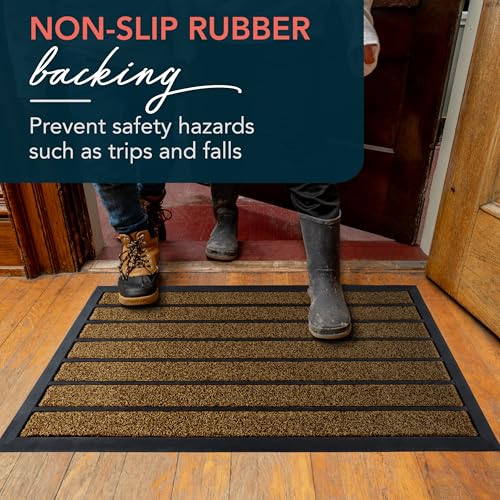 Extra Durable Non-Slip Outdoor Door Mat (30" x 17") Dirt Trapping