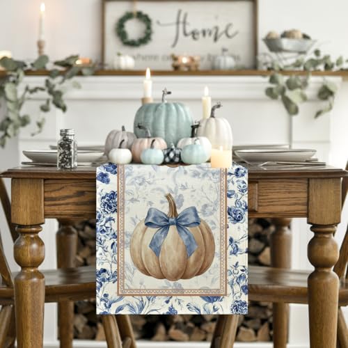 Artoid Mode 13x72 Inch Fall Table Runner Beige Polyester Home Decor