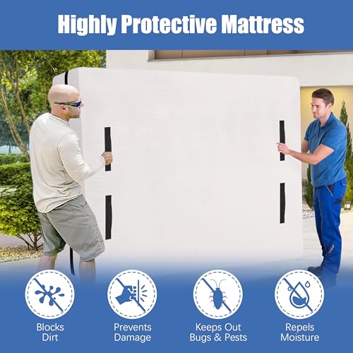 Heavy-Duty Mattress Bag for Moving & Storage - Queen Size