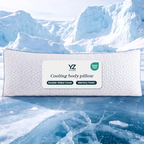 Cooling Body Pillow for Side Sleepers - Firm Memory Foam, 20x54 Inch
