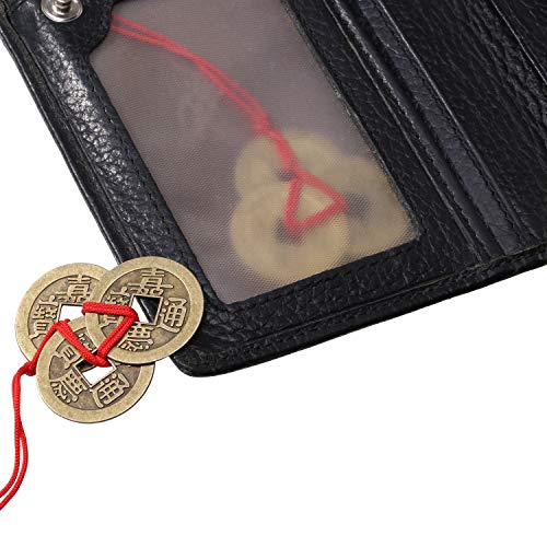 Chinese Fortune Coins with Red String - Feng Shui Good Luck Charms, 10 Pack