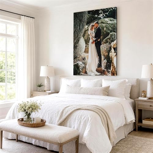 P&L ART Personalized Custom Canvas Print - Framed Photo Wall Art 8x10