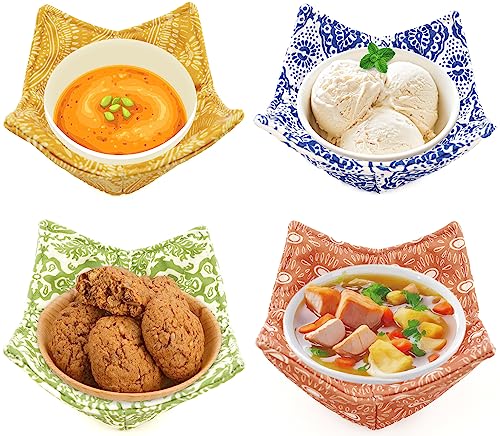 Cotton Microwavable Bowl Cozy - Heat-Resistant Microwave Bowl Holder