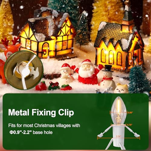 5 LED C7 Replacement Light Cord for 10.5 ft Christmas Village Houses (2-Pack) – SURAIELEC