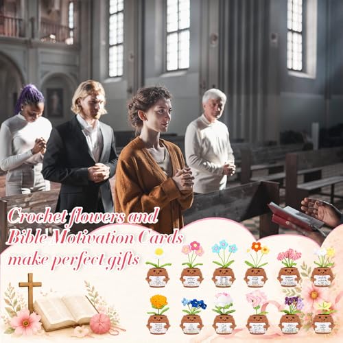 Supervitae Bible Crochet Flower Gifts Set for Women - Thanksgiving, Encouragement