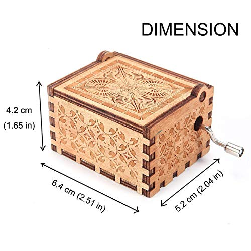 Hand-Cranked Wooden Music Box, Sailor Theme Engraved Keepsake Gift