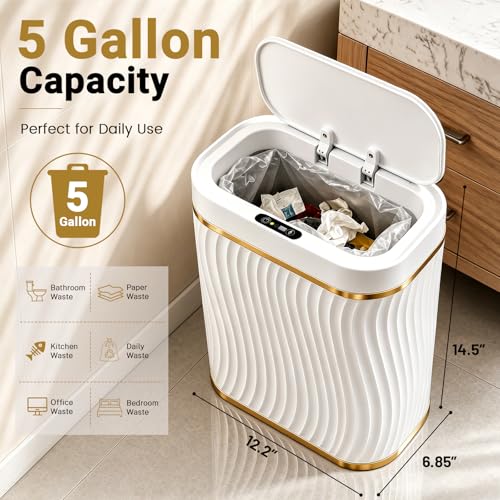 Automatic Touchless Trash Can with Motion Sensor 5 Gallon Slim