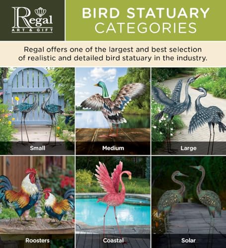 Metal Bird Garden Stake with Motion Spring Decorative Outdoor Sculpture