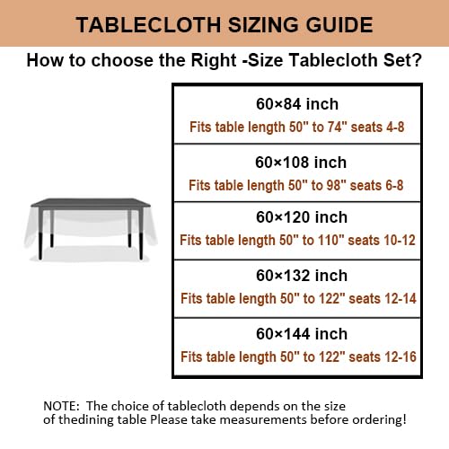 Talasily 100% Linen Rectangle Tablecloth 60x84 Pink - Farmhouse Dining Cover