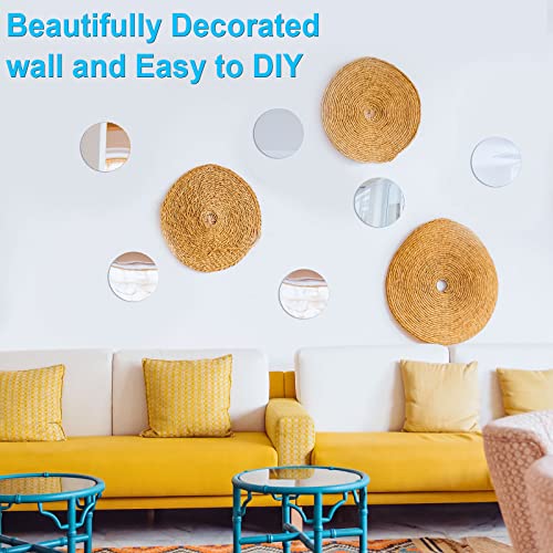 24-Piece 8-Inch Acrylic Round Mirror Set for Wall Decor and Table Centerpieces