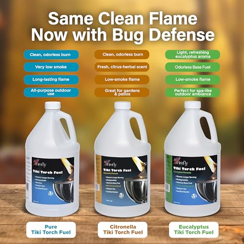 Eucalyptus Tiki Torch Fuel - Clean Burn & Smokeless Lamp Oil (1 Gallon)