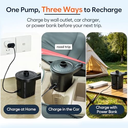 Rechargeable Portable Electric Air Pump, 4000mAh Quick-Fill Inflator