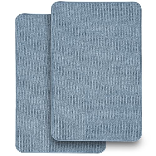 2-Pack Ultra-Thin Non-Slip Bathroom Rugs, 17x27 Inch Absorbent Bath Mats