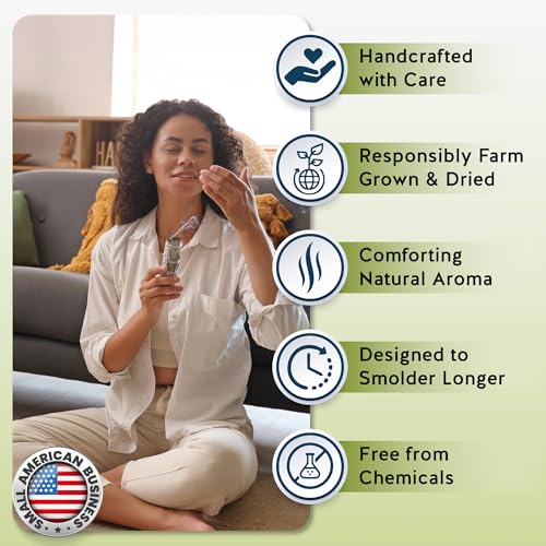 White Sage Smudge Stick Set - 3-Pack of 4-Inch Bundles for Home Cleansing