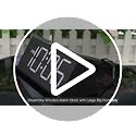 Wooden Digital Alarm Clock with USB Charger - Loud Desk Clock for Bedrooms