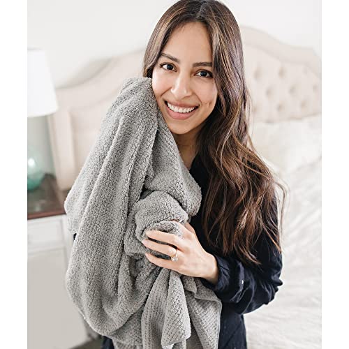 ROLSHOL 2-Pack Large Microfiber Hair Towel Wraps for Women - Grey & Pink, Fast Drying, 27 x 39 Inches