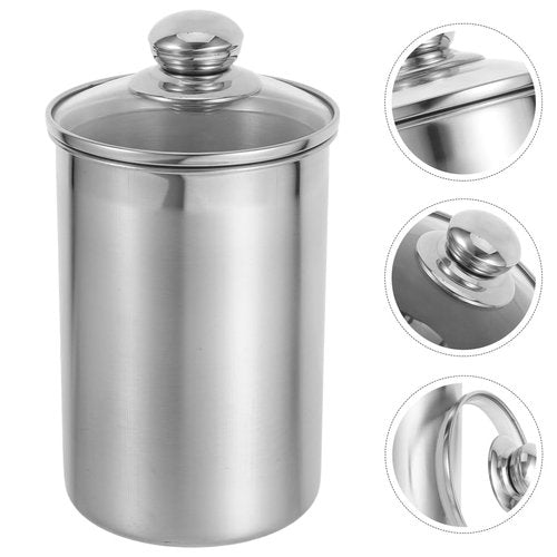 DOITOOL Stainless Steel Canister 59 Oz Coffee Beans Storage Tank, Tea And Grains Storage Container Sealed Cans Metal Canister with Lid for Home Kitchen Organization