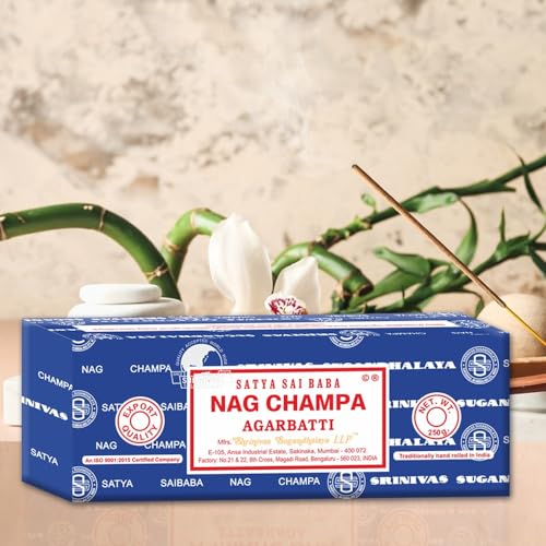 Hand-Rolled Nag Champa Incense Sticks - 250g Box for Meditation & Yoga