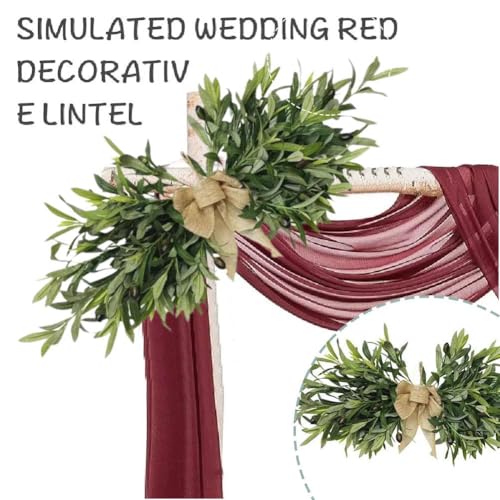 24-Inch Artificial Olive Flower Swag for Front Door and Wedding Arch