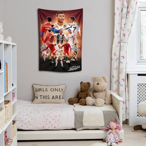 Cristiano Ronaldo Soccer Wall Tapestry Poster for Bedroom Decor, 70x100cm