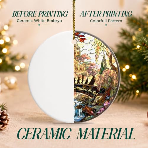 Fantasy World Christmas Ornament - 2-Side Printed Ceramic Decor, 2026 Edition
