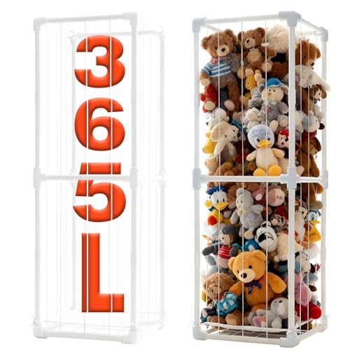 58" Extra Large Stuffed Animal Storage Organizer - Vertical Plush Toy Zoo Cage