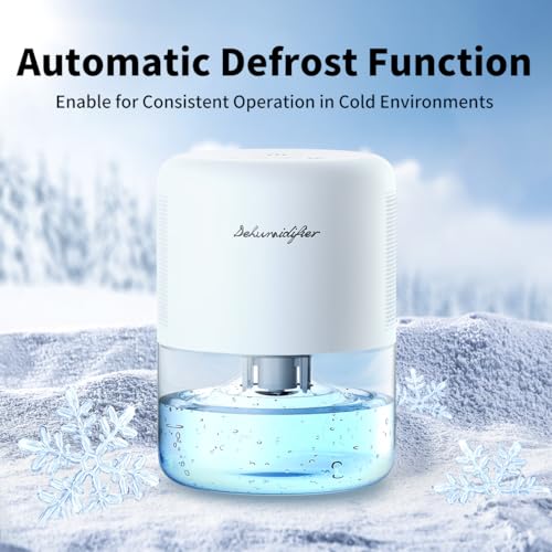 Small Portable Dehumidifier for Home with 44oz Tank and Auto Shut-off