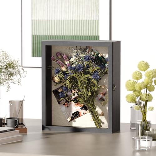 13x16 Deep Shadow Box Frame, Wall or Tabletop Display Case for Memorabilia