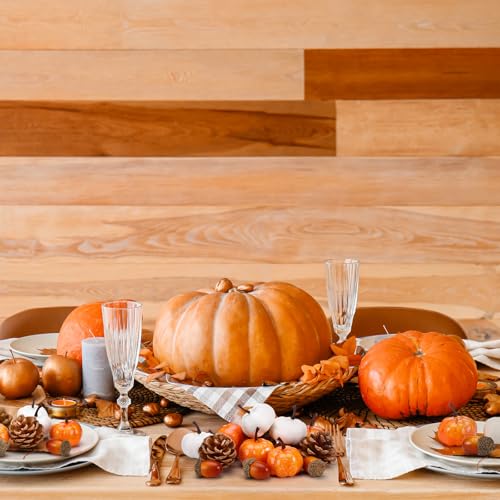 120pcs Artificial Fall Pumpkin, Acorn & Pine Cone Set for Autumn Decor
