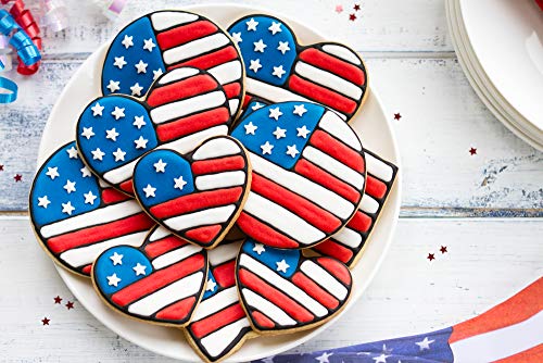 Fox Run 5-Piece Heart Cookie Cutter Set with Storage Tin, Stainless Steel Baking Tools