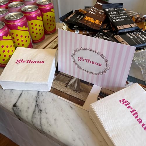Custom Logo Paper Napkins for Parties & Events - Personalized Cocktail & Monogrammed Designs, Bulk Pack Options