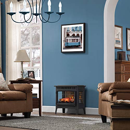 Freestanding Electric Fireplace Stove Heater with 3D Flame Effect