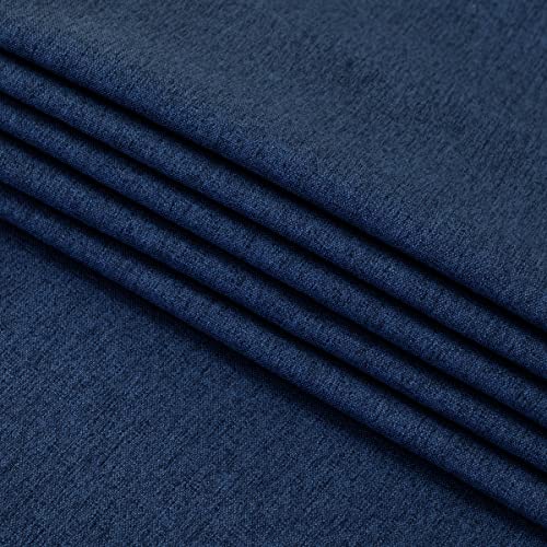 AMBERIS Dark Blue Imitation Linen Bed Runner Decorative Bed Scarf