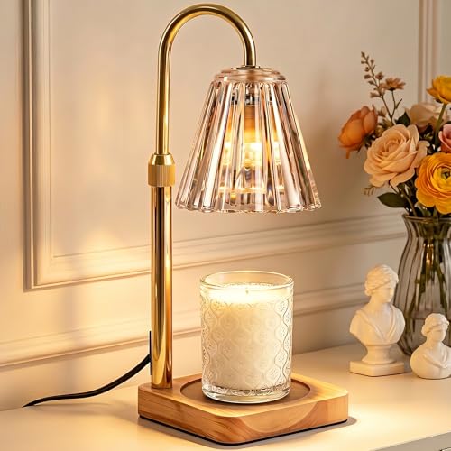 Electric Candle Warmer Lamp with Timer & Dimmer, Adjustable Height