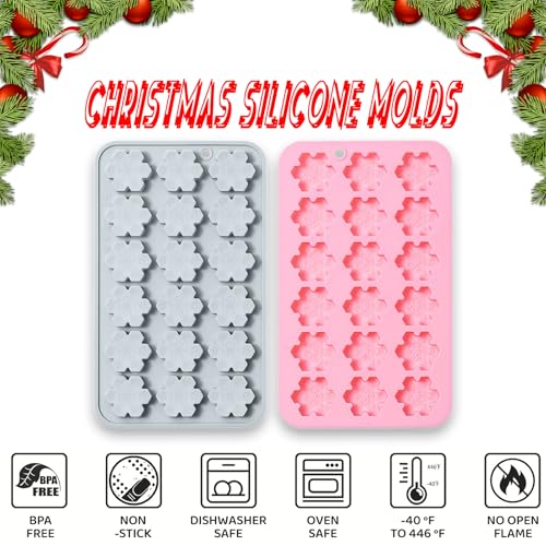 Christmas Snowflake Silicone Molds 18 Cavity - Holiday Baking & Craft Set