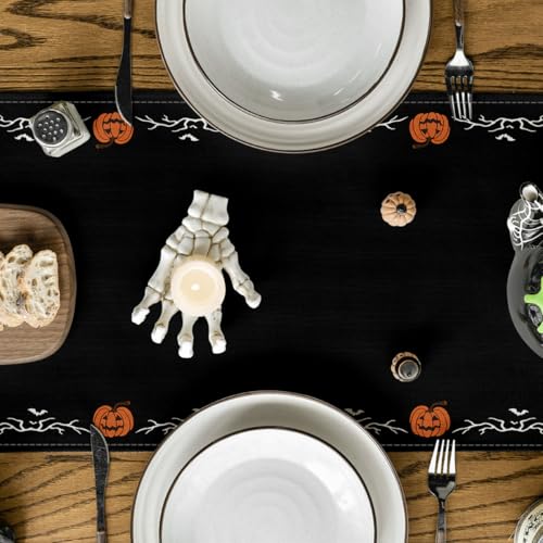 Artoid Mode 13 x 72 Inch Halloween Table Runner Home Party Decor Black