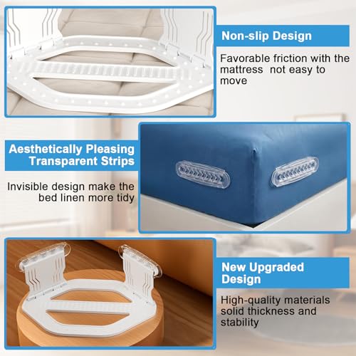 Heavy Duty Bed Sheet Holders – 4 Pack Grippers for Fitted Sheets